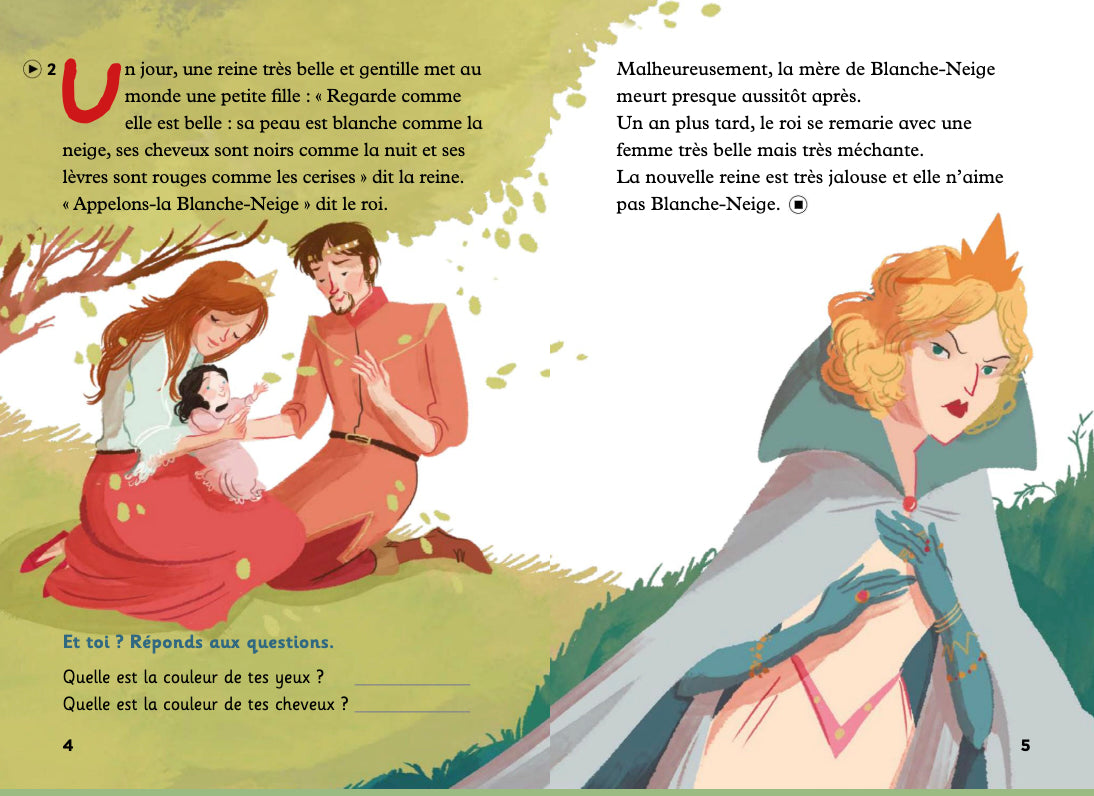Blanche-Neige et les Sept Nains - Gradert leser - A1.1 - Fransk