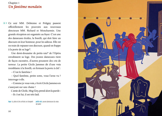 Le Fantôme de l’Opéra - Gradert lesebok - B1 nivå - fransk