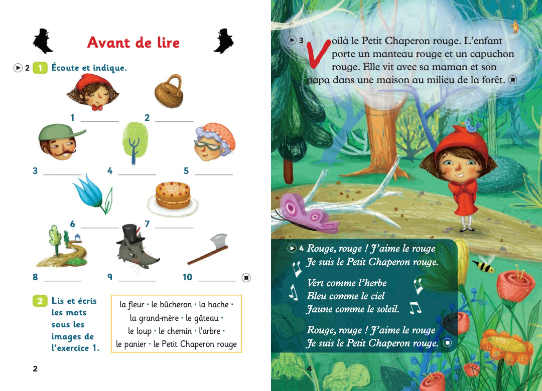 Le Petit Chaperon rouge - Gradert leser - Pre-A1 - Fransk
