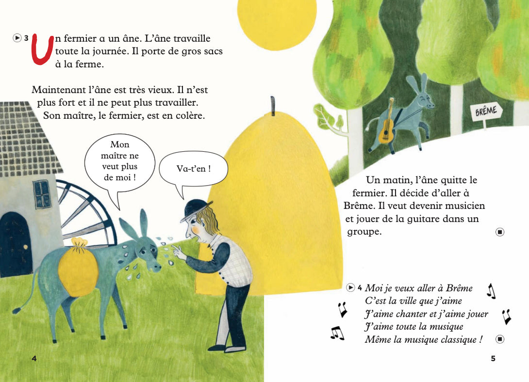 Les Musiciens de Brême - Gradert leser - A1 - Fransk