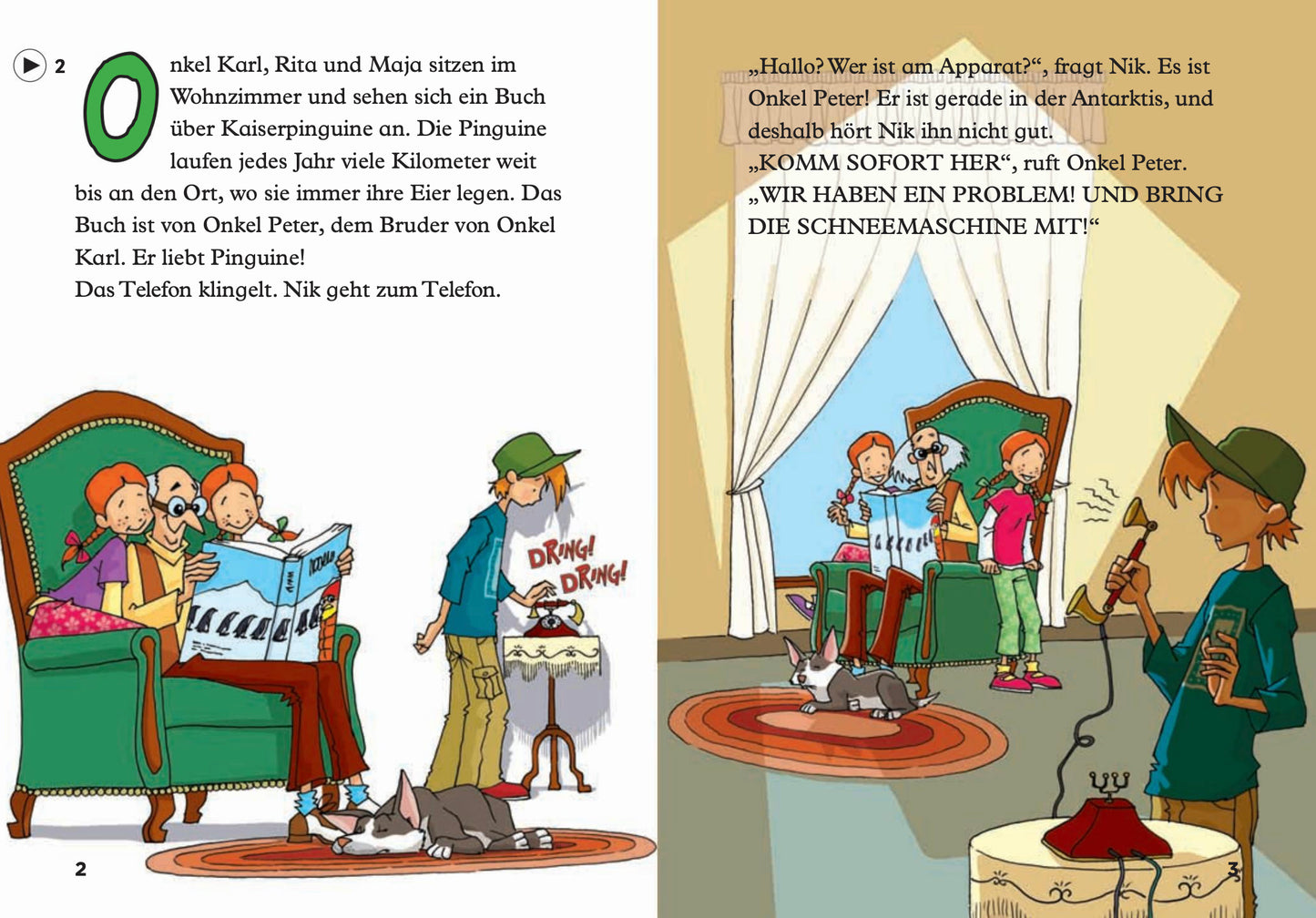 Onkel Karl und die Pinguine - Gradert lesebok - A1.1 nivå - tysk