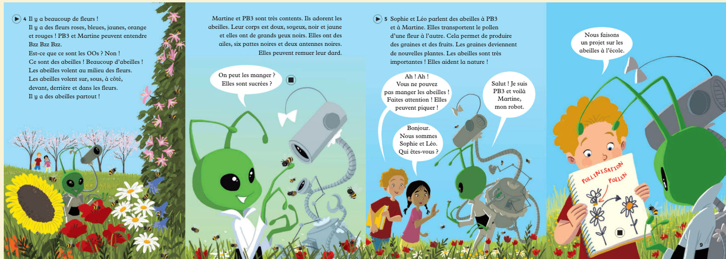 PB3 et les abeilles - Gradert lesebok - A1 nivå - fransk