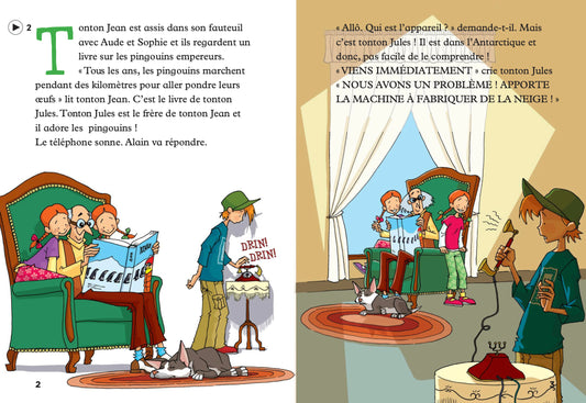 Tonton Jean et les pingouins - Gradert lesebok - A1.1 nivå - fransk