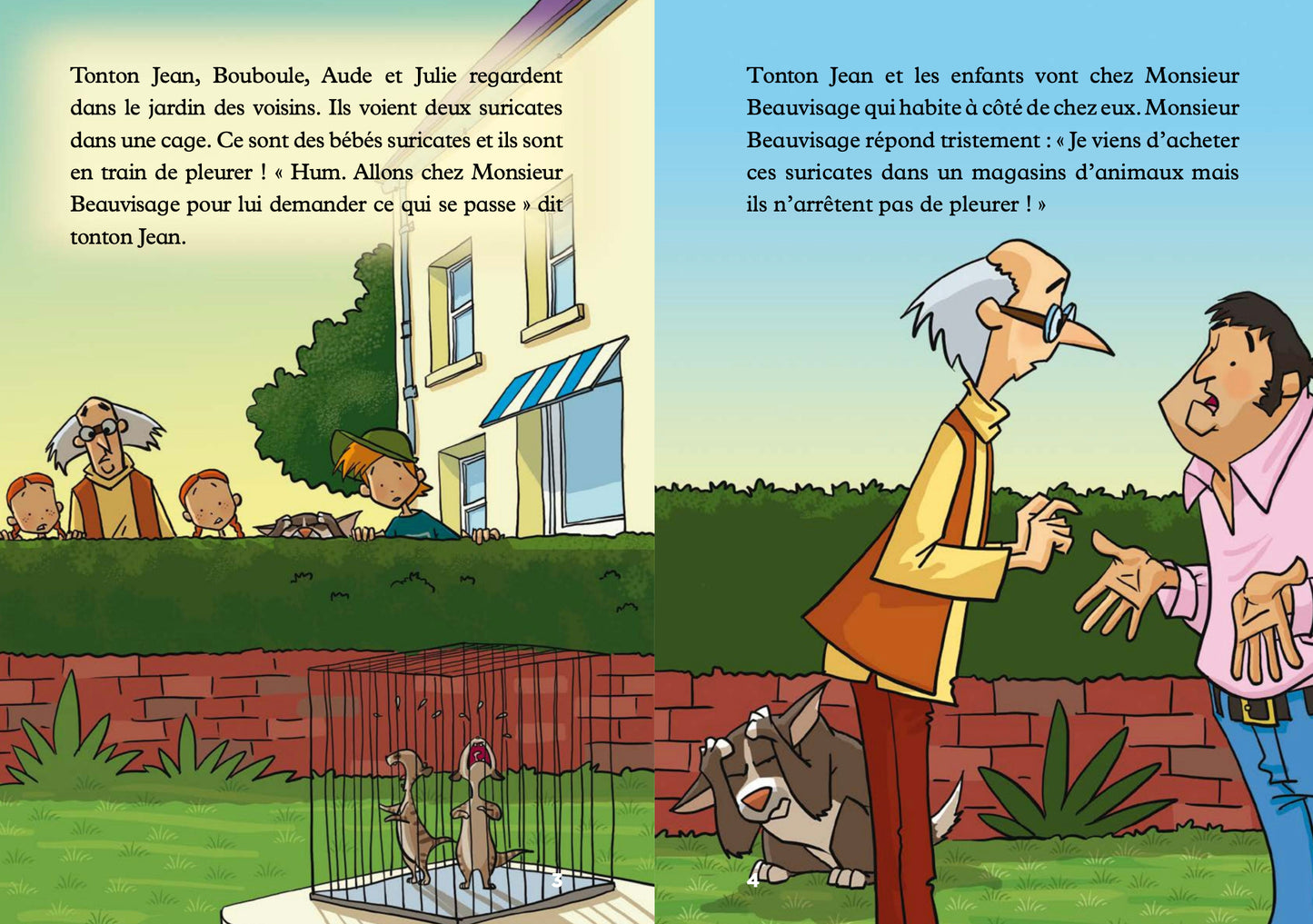 Tonton Jean et les suricates - Gradert leser - A1.1 nivå - fransk