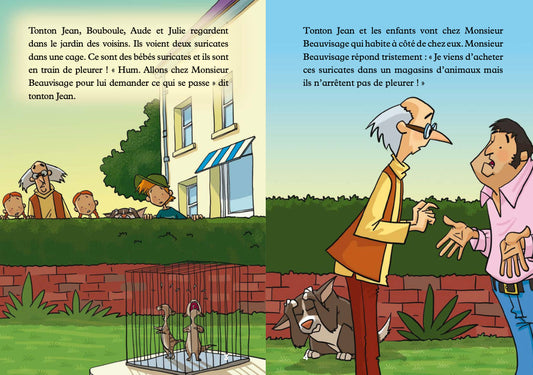 Tonton Jean et les suricates - Gradert leser - A1.1 nivå - fransk