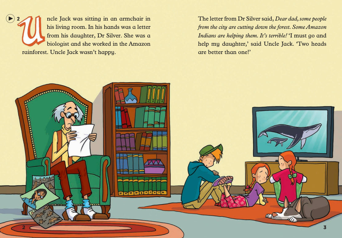 Uncle Jack in the Amazon Rainforest - Gradert lesebok - A1.1 nivå - engelsk