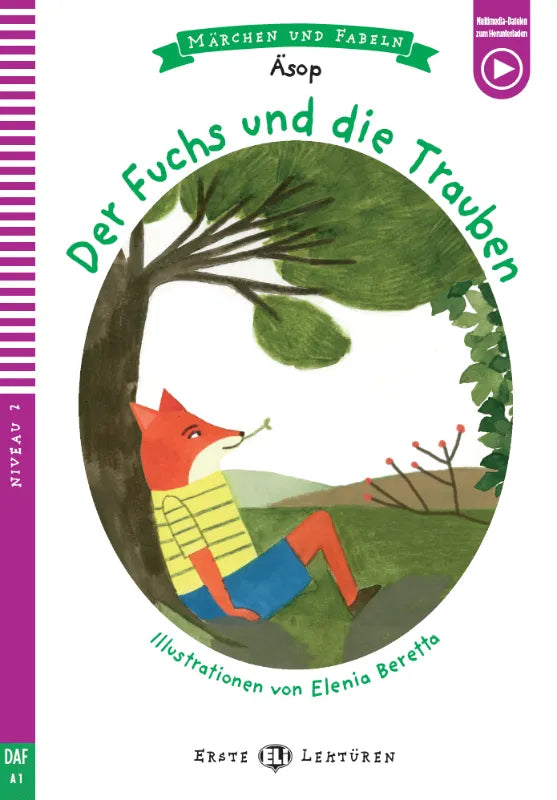 Der Fuchs und die Trauben - Gradert leser - A1 - Tysk