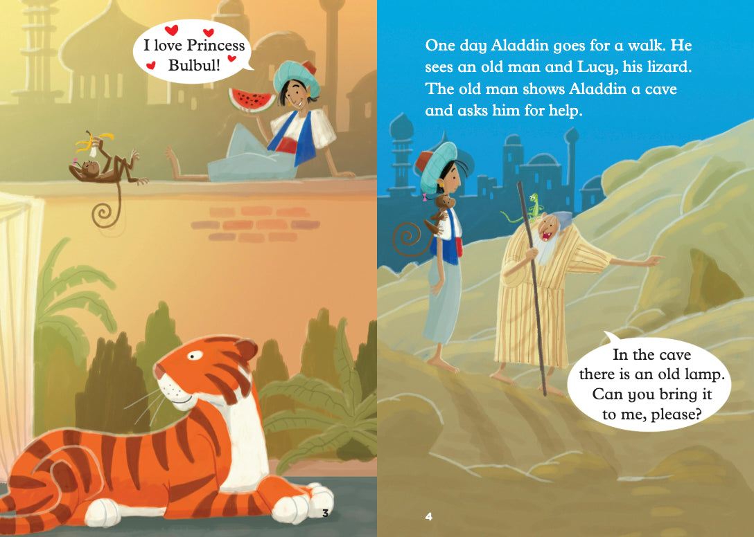 Aladdin and the Magic Lamp - Gradert leser - Pre A1 - Engelsk