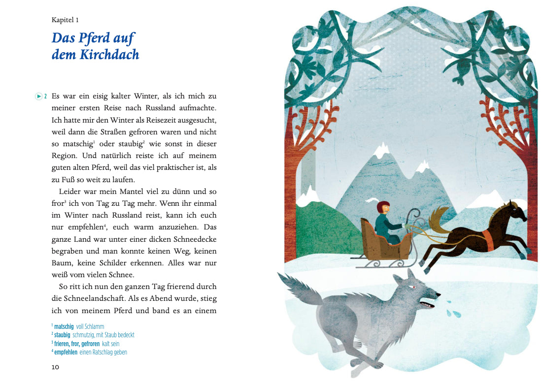 Baron von Münchhausen und seine wundersamen Geschichten - Gradert leser - A1 - Tysk