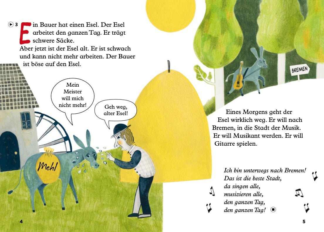 Die Bremer Stadtmusikanten - Gradert leser - A1 - Tysk