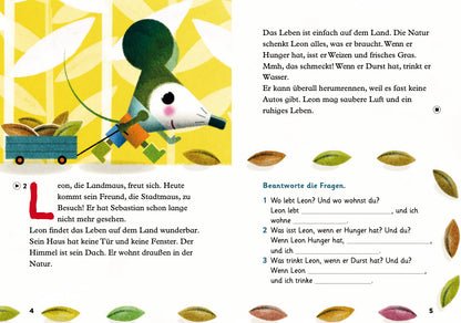 Die Stadtmaus und die Landmaus - Gradert leser - A1.1 - Tysk