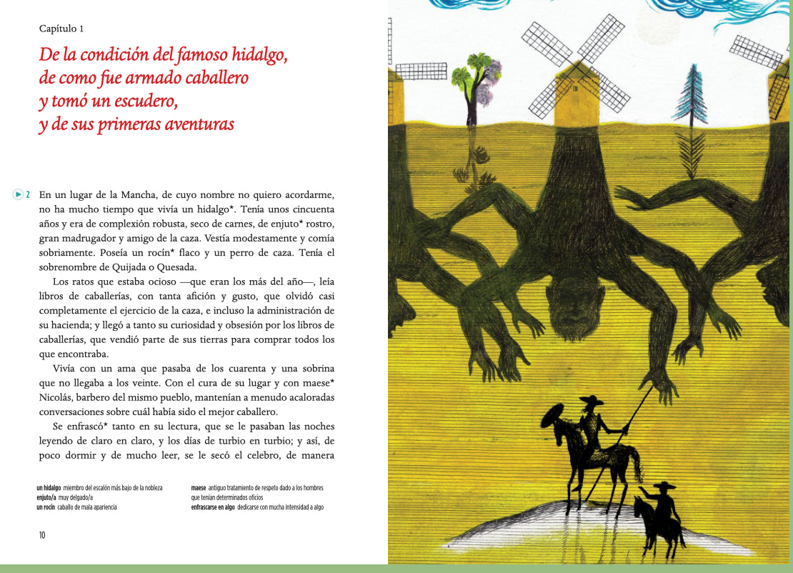 Don Quijote de la Mancha - Gradert leser - B2 nivå - spansk