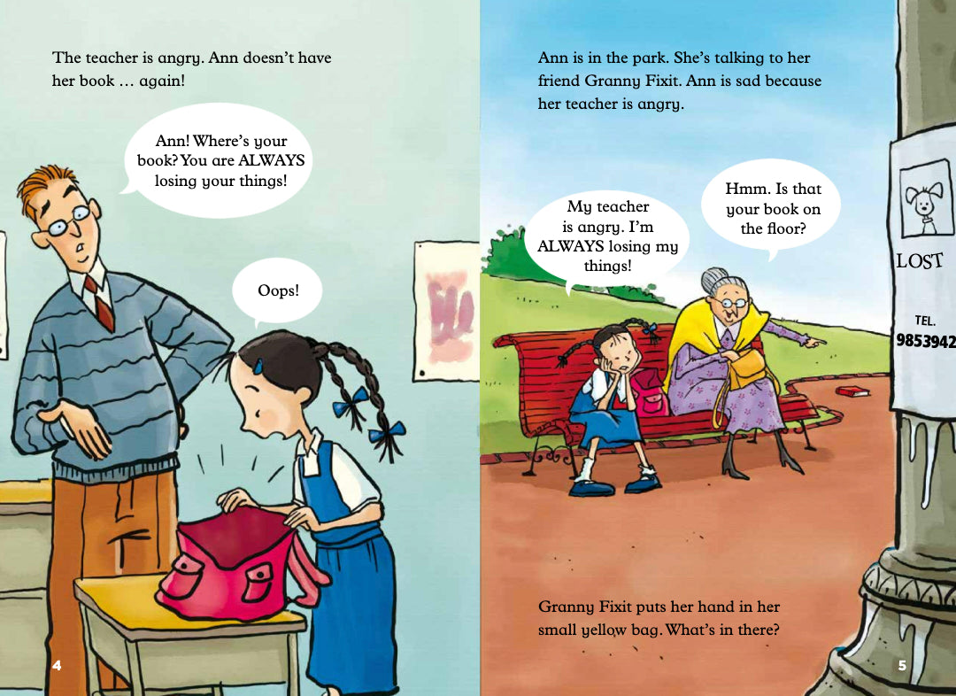 Granny Fixit and The Yellow String - Gradert leser - Pre A1 - Engelsk