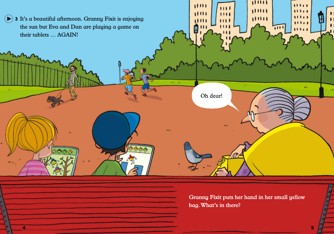 Granny Fixit and the Video Game - Gradert lesebok - under A1 nivå - engelsk