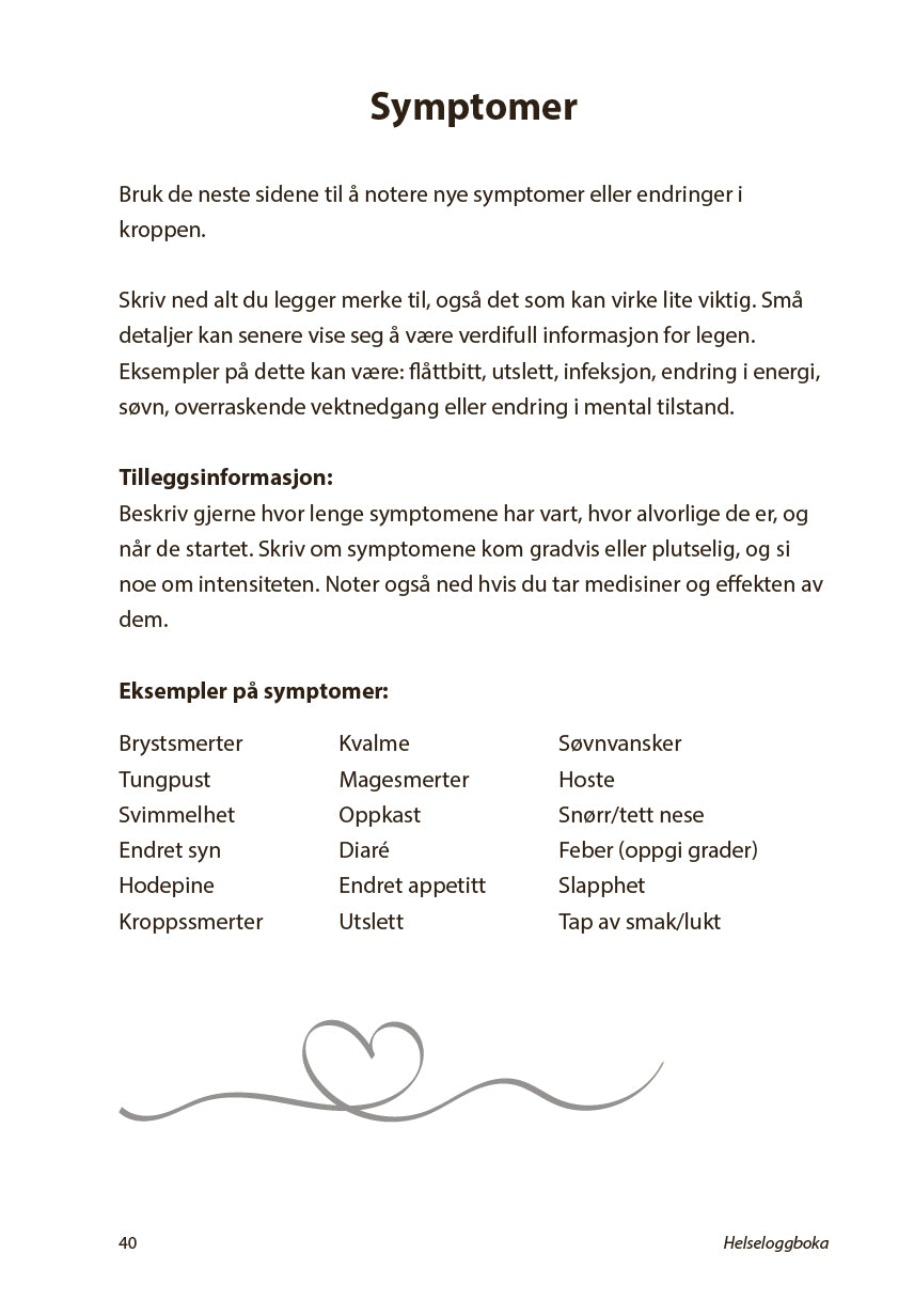 Helseloggboka - For trygghet og oversikt over egen helse