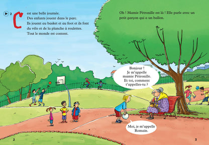 Mamie Pétronille et le ballon - Gradert lesebok - under A1 nivå - fransk