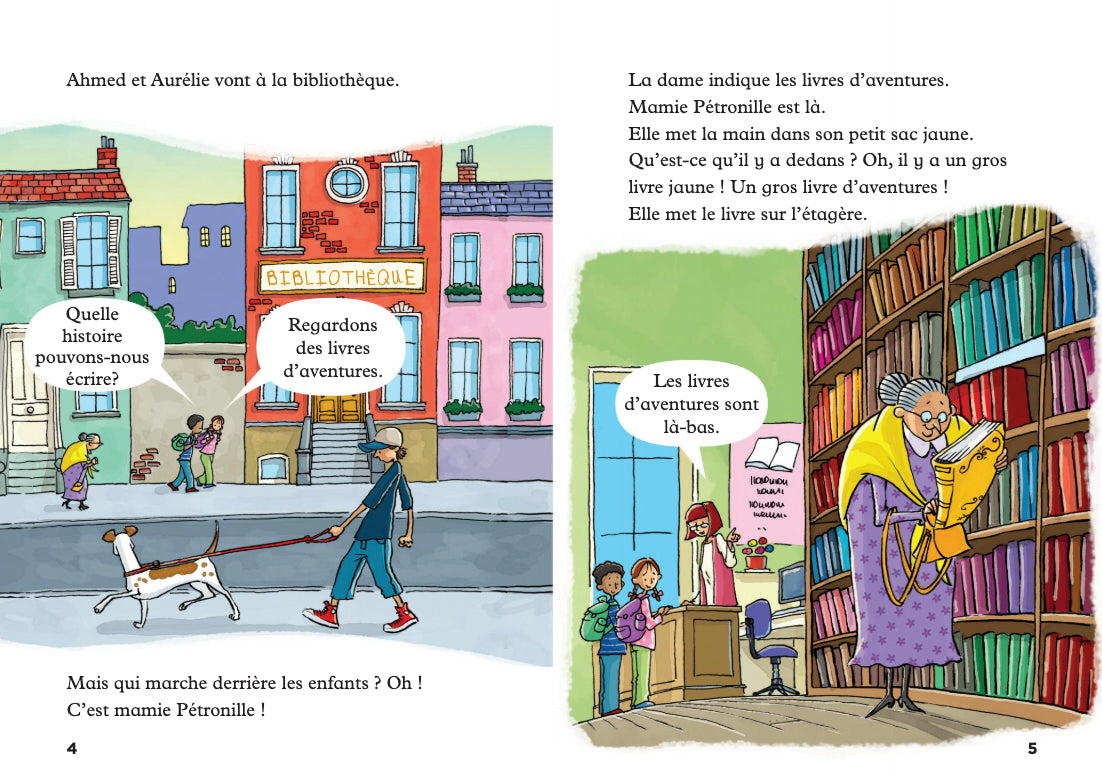 Mamie Pétronille et le pirate- Gradert lesebok - under A1 nivå - fransk