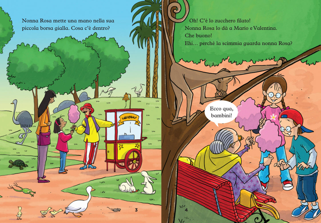Nonna Rosa e la scimmia - - Gradert lesebok - under A1 nivå - italiensk