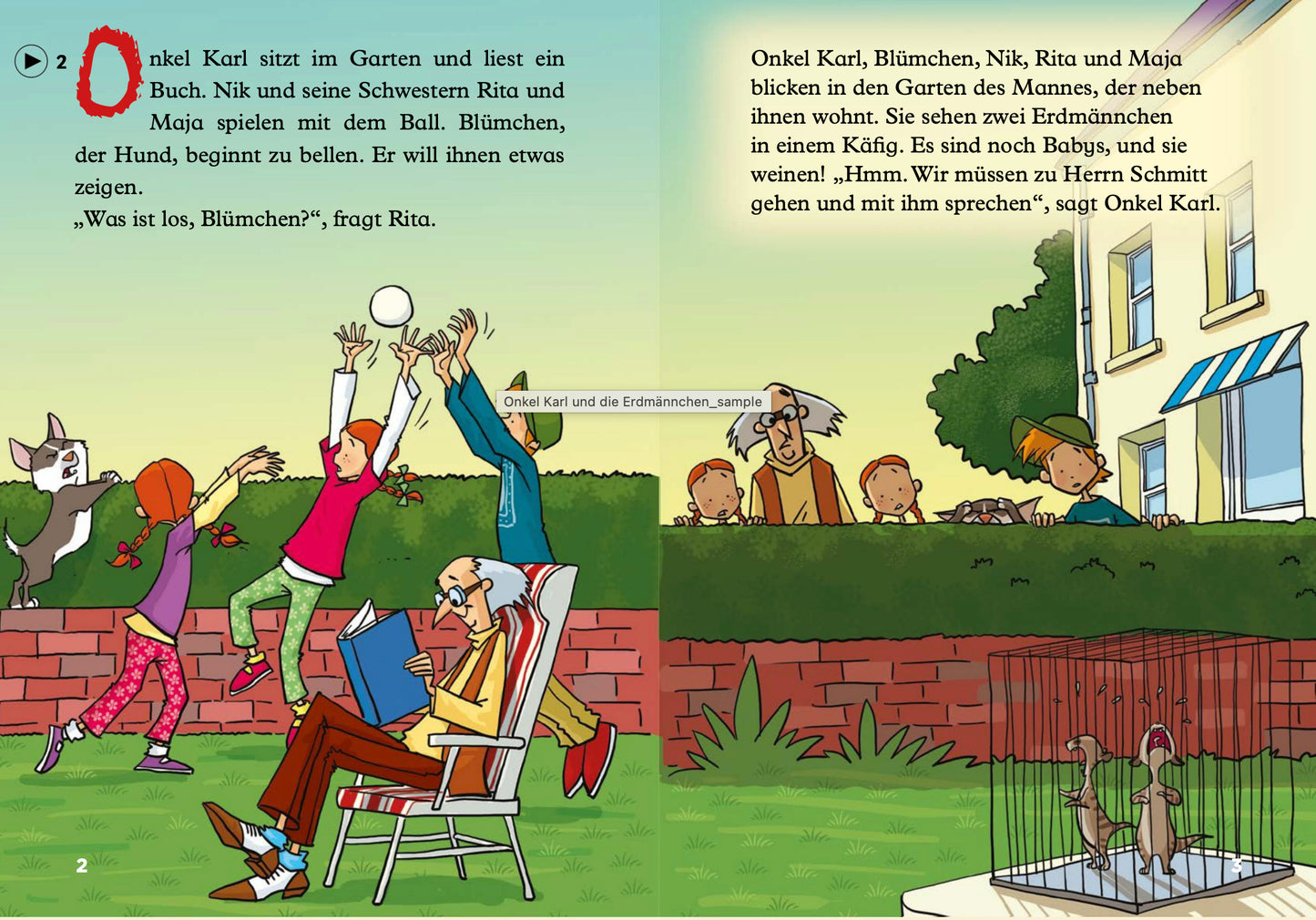 Onkel Karl und die Erdmännchen - Gradert lesebok - A1 nivå - tysk