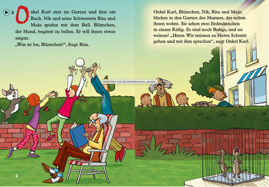 Onkel Karl und die Erdmännchen - Gradert lesebok - A1 nivå - tysk