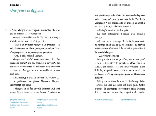 Le piano de Margot - Gradert lesebok - A2 nivå - fransk