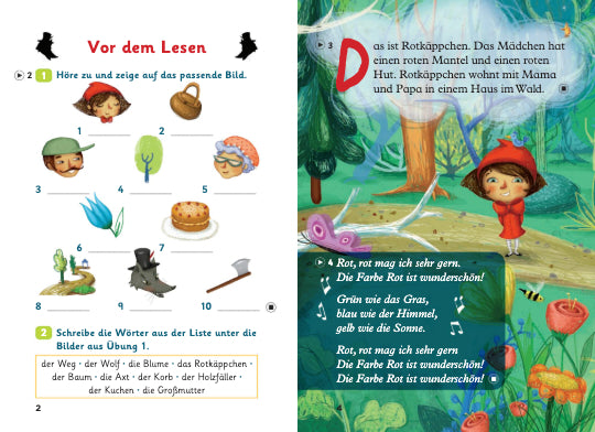 Rotkäppchen - Gradert leser - Under A1 - Tysk