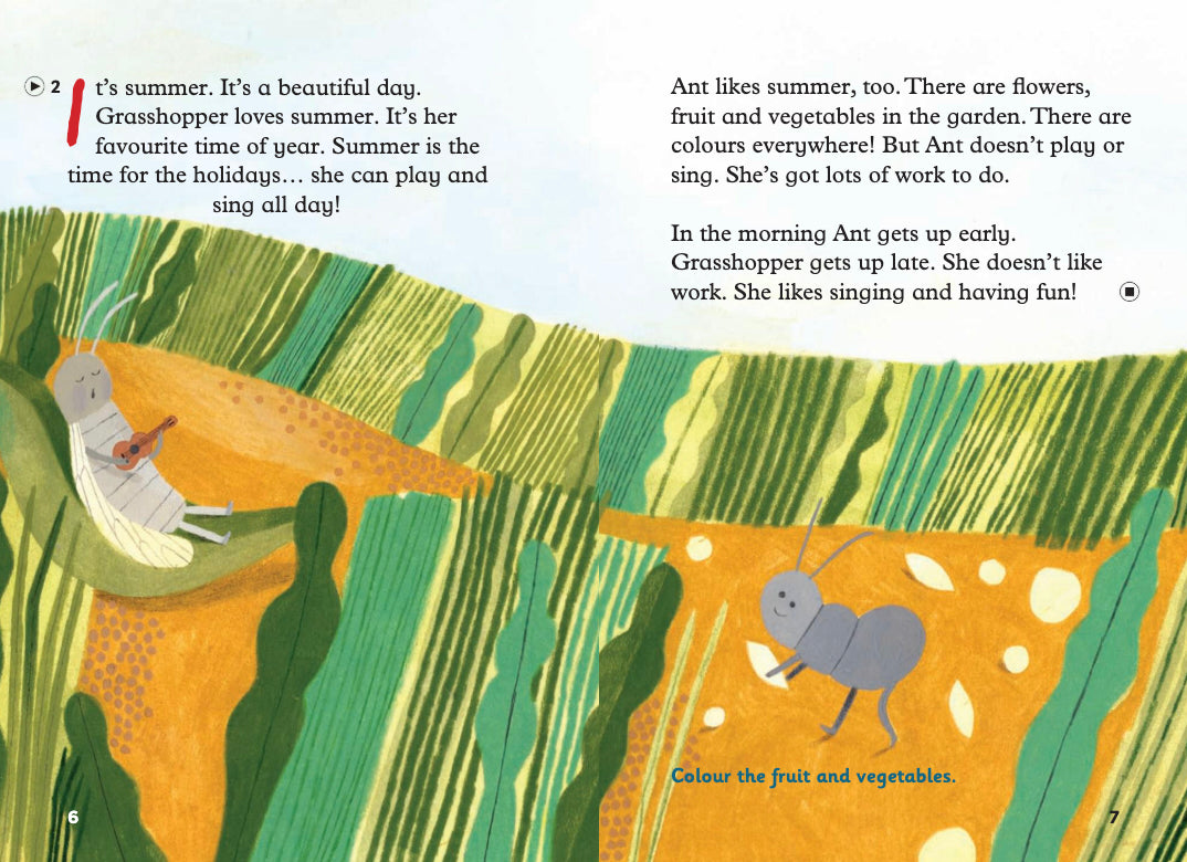 The Ant and the Grasshopper - Gradert leser - Pre A1 - Engelsk