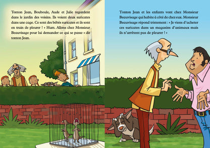 Tonton Jean et les suricates - Gradert leser - A1.1 nivå - fransk