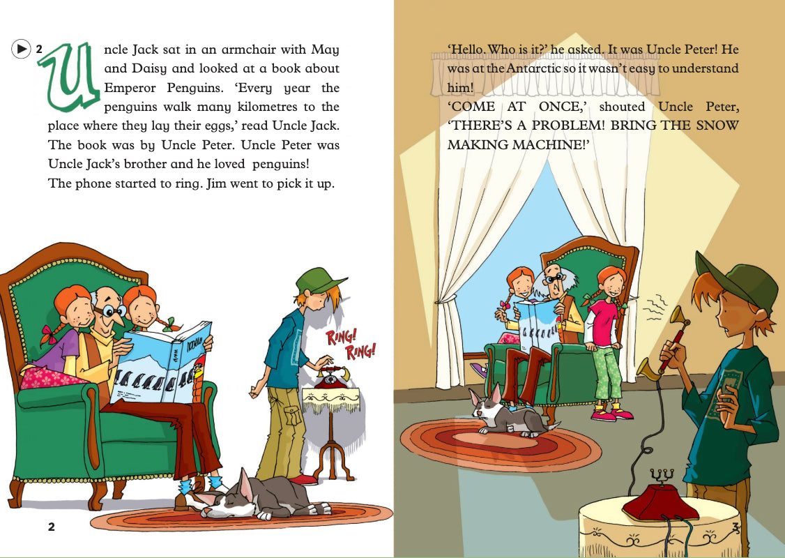Uncle Jack and the Emperor Penguins - Gradert lesebok - A1.1 nivå - engelsk